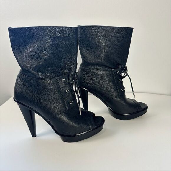 Michael Kors leather St. Marks peep toe booties - Picture 8 of 15